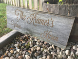 Barn Board Family Name Sign