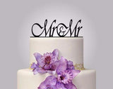 Rustic Wood cake topper "Mr & Mr"