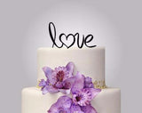 Rustic Wood cake topper "Love"